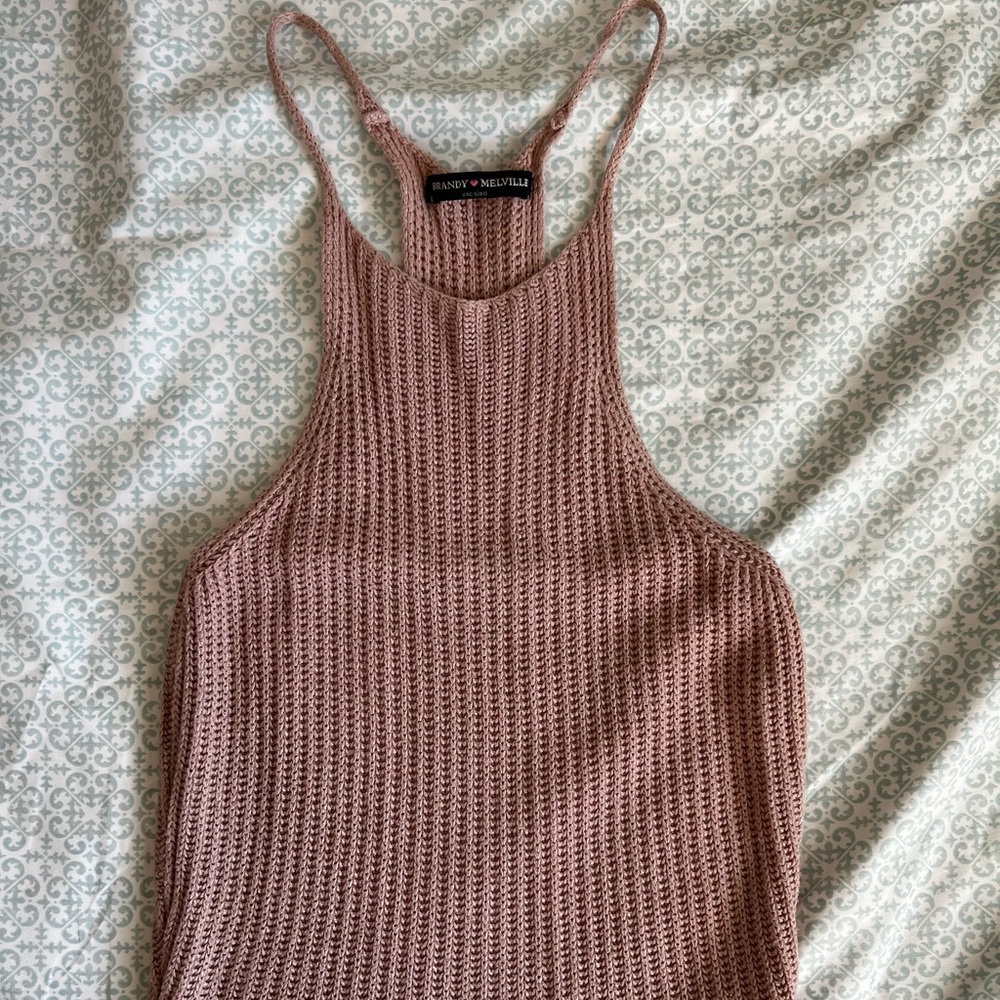 pink knit brandy melville top